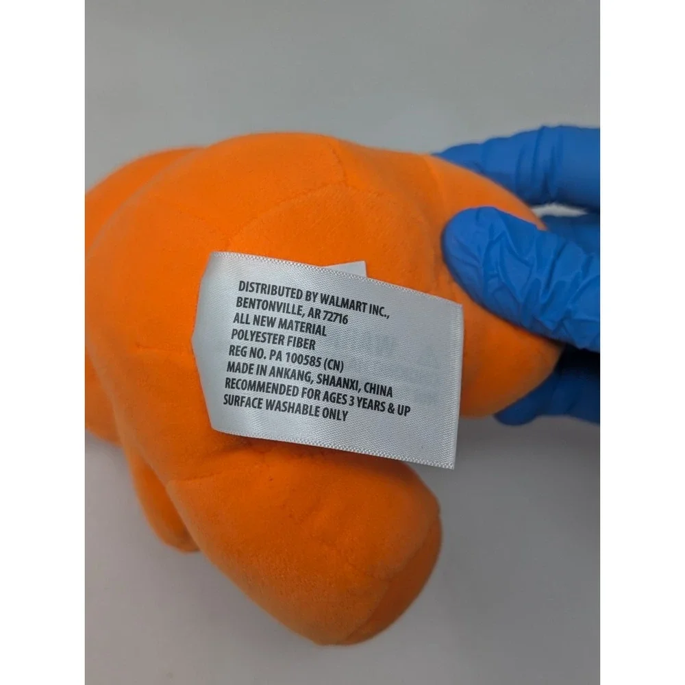 Walmart Halloween Orange Skeleton Gummy‎ Bear Plush Soft Toy 6.5